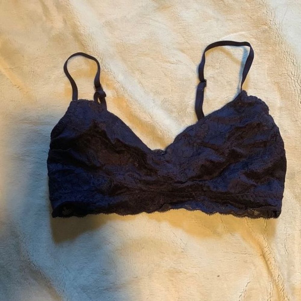 Dark blue lace bralette size small